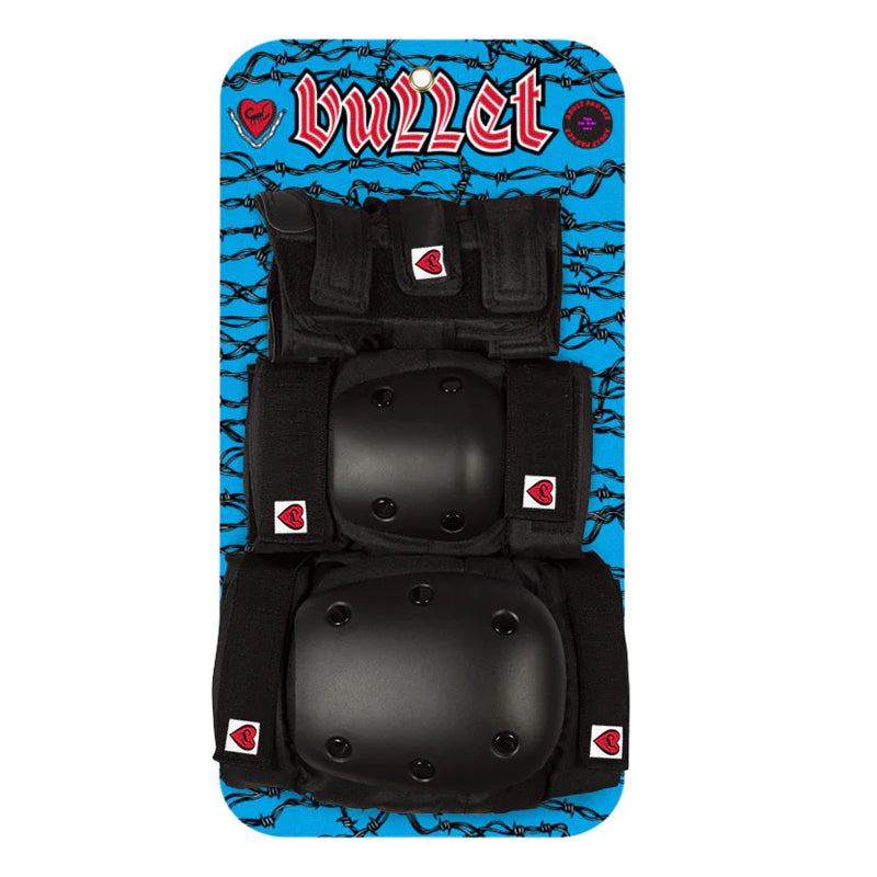 SET DE PROTECCIONES BULLET NEGRO SENIOR