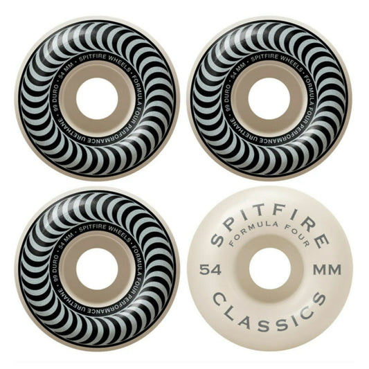 RUEDAS SPITFIRE FORMULA CLASSIC 54MM BLANCO/PLATA