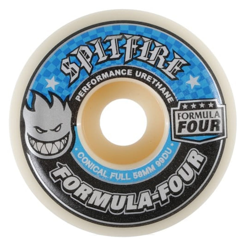 Ruedas Spitfire Fórmula 4 Conical Full 99 du Blanco / Azul (54)