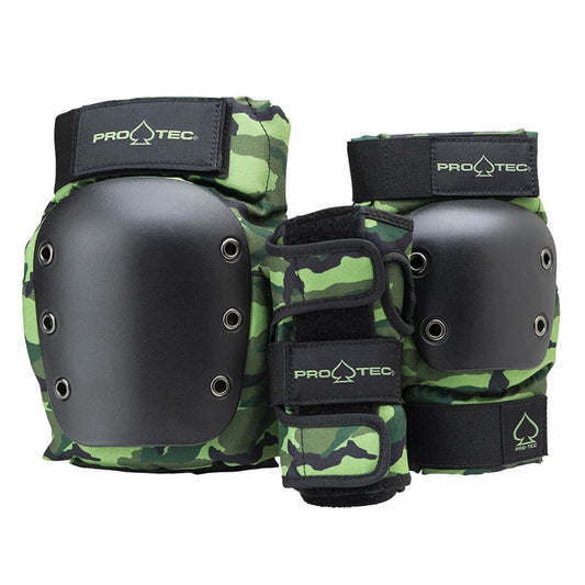 SET DE PROTECCIONES PROTEC STREET JUNIOR CAMO VERDE NEGRO YOUTH SMALL